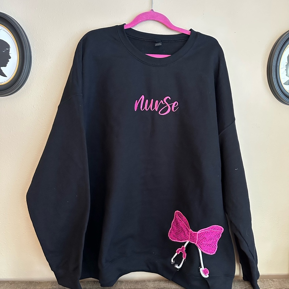 Embroidered Nurse Sweatshirt